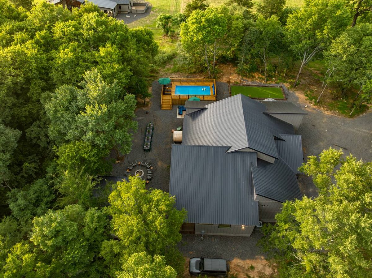 Aerial view of the property